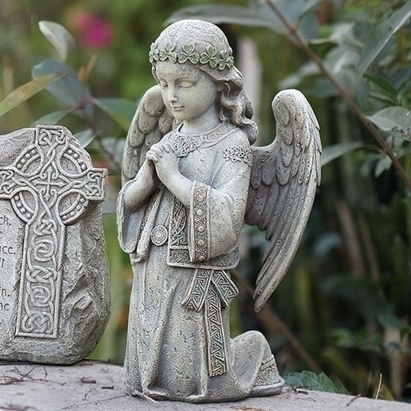 Celtic Kneeling Praying Angel Statue
